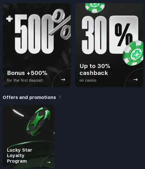 Lucky Star Casino Bonuses